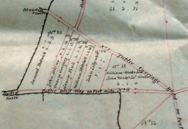Enclosures Map detail with strips