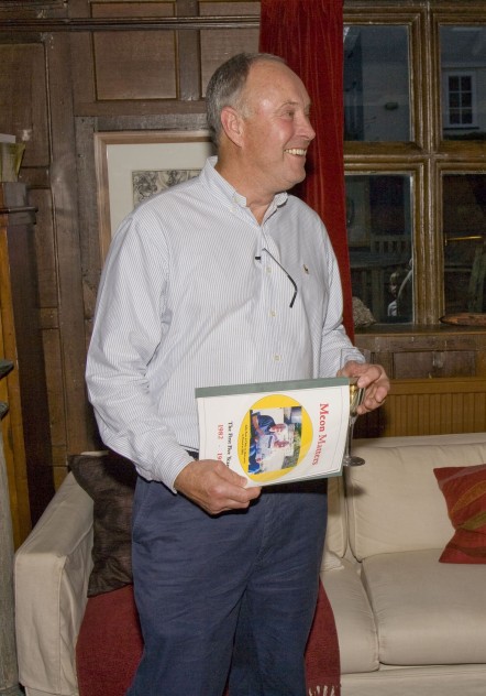 Chris Brough, the founding editor, with the presentation booklet