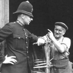 PC Thorne remonstrates with tramp