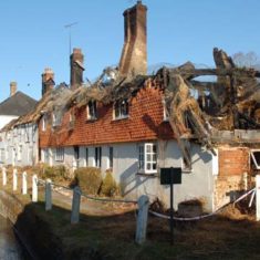Aftermath of fire at  Hockey and Brook Cottages,March 2013 | Michael Blakstad