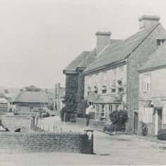 Brooklyn, cottages, 1914 Post card of the High Street, with what are now Francis and Clare Cottages in the right. Brooklyn is next to them and Glenthorne beyond it.