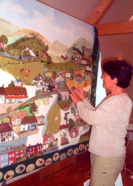 Cathy Clayson lived in Heycroft on Workhouse Lane and with her husband Charles led the initiative to create the Embroidery,