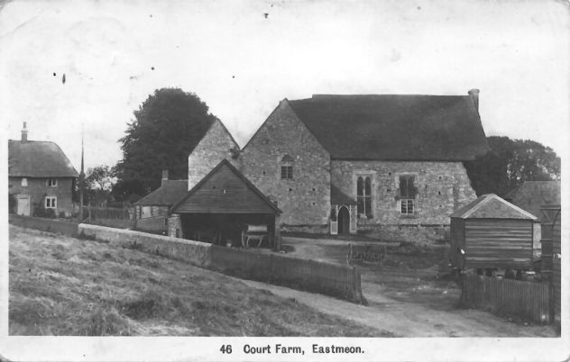 The Hall and farm yard in 1918