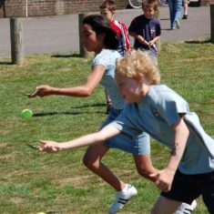 Egg & spoon race (played with tennis balls) | Michael Blakstad