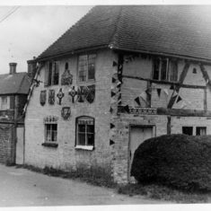 Forge Sound with bunting, Coronation 1953. Hockley Cottage had now disappeared, and the timbers of Foge Sound exposed. Forge Sound with bunting, Coronation 1953. Hockley Cottage had now disappeared, and the timbers of Foge Sound exposed.