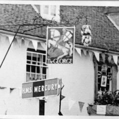 George with bunting closeup George with bunting closeup