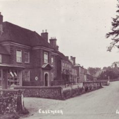 Between the wars. The shop was probably then David Coles'  dairy; his cows grazed on Glenthorne Meadow, opposite, and watered in the river.