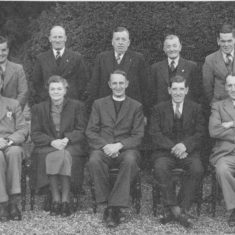 Institute Committee Late 1940's Seated in the Committee photograph are: Lady Margaret Nicholson, the last of the Nicholson ‘Gin’ family to live at Bereleigh, (sitting second left) was reported to be a very strong lady in her own right and could get her own way, and saw that the Village Institute & Library was well run. Others were, (from left to right back row), W (Weary) Blackman from Drayton who worked at Bereleigh Estate on the farm side, Herbert (Herbie) Goddard who ran the garage and petrol pump from the yard of Glenthorne House. Jack Porter who was the caretaker and Librarian and worked for the Ministry of Defence at Liphook. He was brother-in-law to Iris Porter. Frank Collyer, leader of the Home Guard and father of Margaret Tosdevine. He was a wood turner by trade. Finally, standing at the end of the row Rece Porter (husband to Iris). He was a Postman and assisted his brother looking after the Institute.