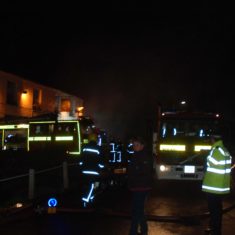 Fire at Hockley & Brook Cottages, 2009. | Michael Blakstad