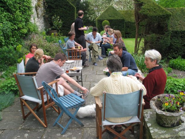 Lunch at The Court House during the planting of the vines ,May 2006 | Michael Blakstad