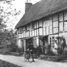PC Thorne in The Cross, outside Cross Cottages