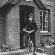 Outside Police House, probably then in The Hyde