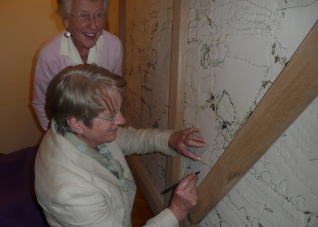 Signing the back- Tricia Blakstad