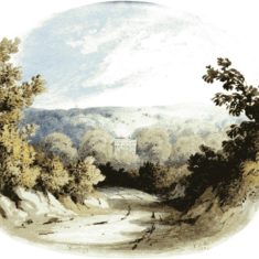 This watercolour, at Firle Place, depicts the Palladian house which Sir Peter Warren purchased in 1747. | Firle Place Estate