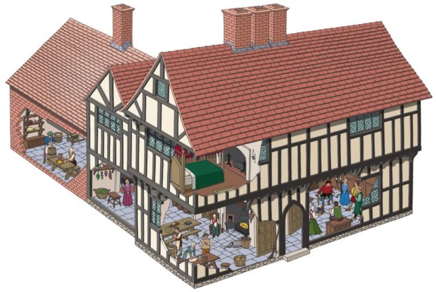3D recreation of life in the 1580s in what was then the home of Nicholas Wright who had converted the previous Hall House (tree-ring dated to 1333).  | Julian Baker