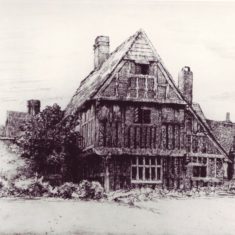 Tudor House Bryden print Engraving by Robert Bryden, 1905
