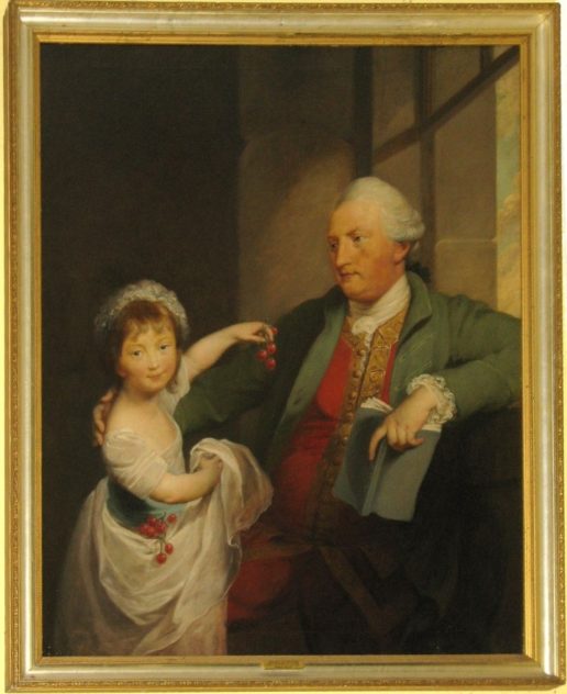 Henry Hall, 4th Viscount Gage (1791 - 1877) with. his daughter Suzannah. The warren family, which owned Westbury,  had married into the even wealthier Gage family and Westbury because the junior residence for members of the family. | Firle Place Estate