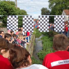 Duck Race  the finishing post