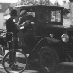 PC Thorne helping van driver