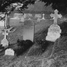 Headstones in All Saints graveyard.