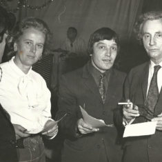 R to L William Douglas Home,John Sparrow, Lady Dacre, early 1970s