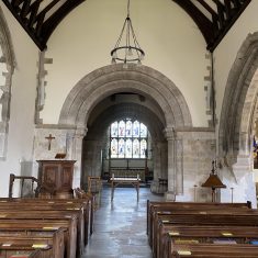 Main nave from rear All Saints Interiors