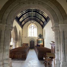 Nave from transept, romanesque arch Nave from transept, romanesque arch | Richard Gaisford
