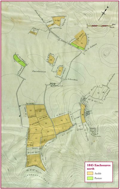 Northern lands enclosed in Oxenbourne in 1845