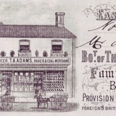 Header of invoice of Adams store, 1889