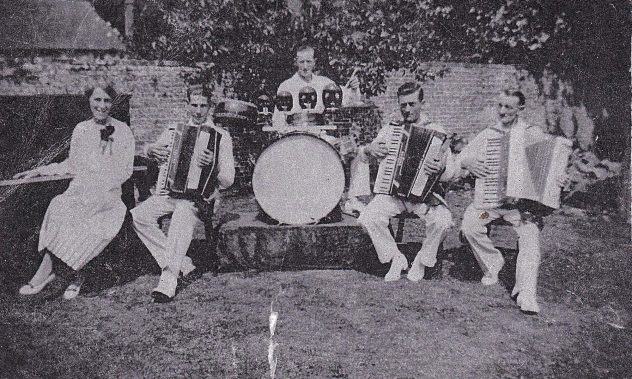 Band, late 1930s Mrs Smith, George Blackman, William Blackman, Bert Lambert