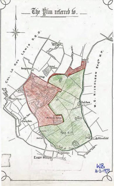 Bereleigh 1973 sales map