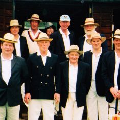 Cricket team includes (back row) BilL Tyrwhitt Drake, David Cook, Frank wheeler, (front row) Dominic Carney, Alan Blackman