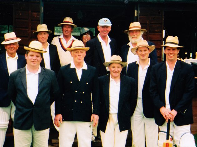 Cricket team includes (back row) BilL Tyrwhitt Drake, David Cook, Frank wheeler, (front row) Dominic Carney, Alan Blackman