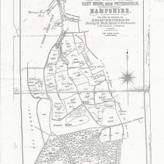 1890 sale map of South Farm with crops listed for each field