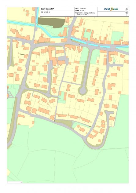 Parish map showing Glenthorne, High Street, Chapel Street and Temple Lane