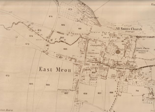 First Ordnance Surveymap of East Meon, 1869