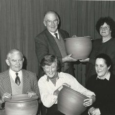 Garden Club urns, 1992,  Peter Street, Jackie wilson, front row Adrian Pelly, Susan Hull, Monique Aldridge