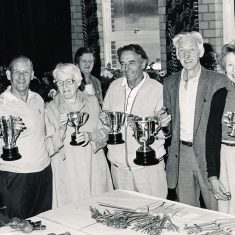 Garden Club winners, L to R Dennis Mason, nk, nk, nk, Bob Fisher, Paddy Mason, Jane Atkinson