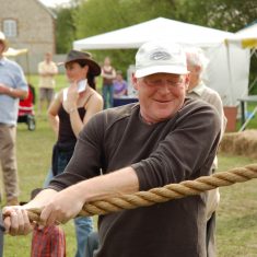 George Thompson in tug of war