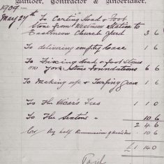 Henry Coles bill 1909, from the dairy at Glenthorne