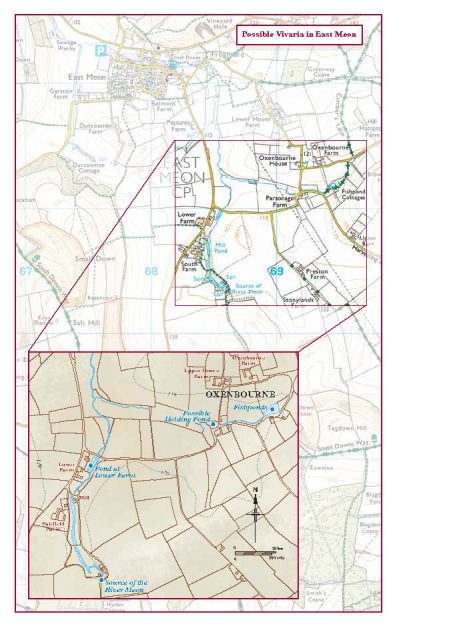 Four possible sites of fishponds