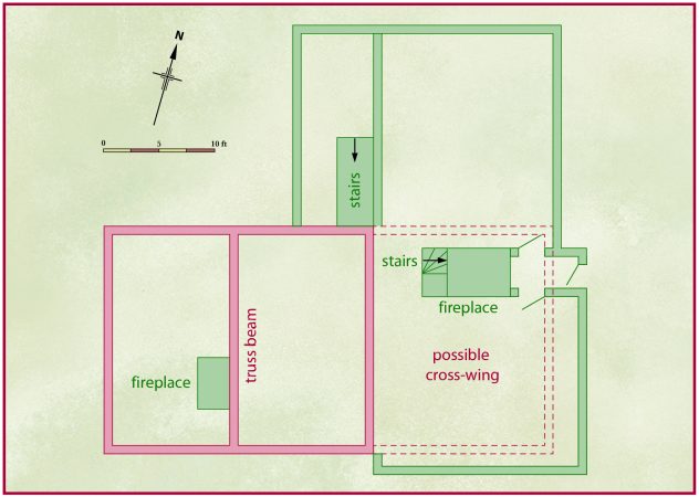 Floorpan of Tudor House in 16th century