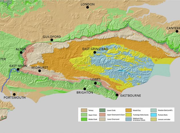 Geological formations of SE England