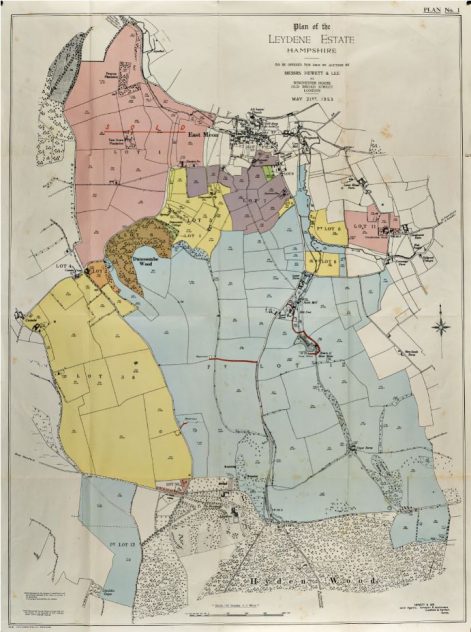 Sale of Leydene Estate 1953, Village of East Meon, Duncombe, South & Lower Farms 