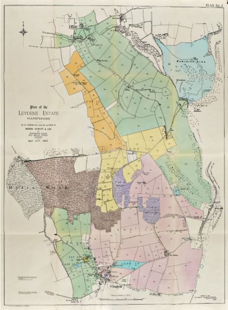 Sale of Leydene Estate 1953, Oxenbourne Down, Ramsdean Down, Hyden Wood, Clanfield