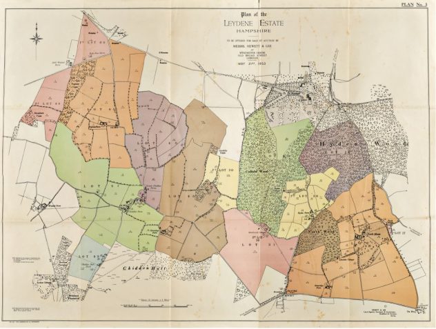 Sale of Leydene Estate 1953 Hyden Wood, Leydene, Coombe and Chidden Hill