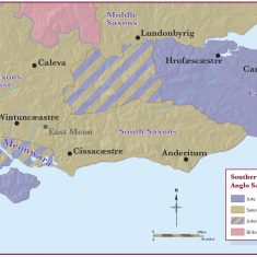 Map K1 Southern tribes of Anglo Saxon Southern England