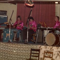 Meonaires. L to R, Geoff Marshall, Les Blackman, Robby Hamilton, David Goddard, Bill Mesher,