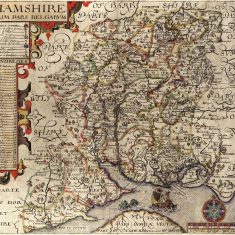 Norden Hampshire map John Nordern map of Hampshire 1605