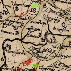 Norden map 1605 Detail from John Norden map 1607